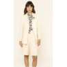 Blazer over in Viscosa & Lino, collo a rever,maniche lunghe con spacchetti sul fondo chiusura con un bottone,tasche a toppa