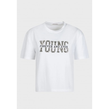 T-shirt bianca in cotone