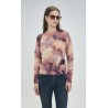 Maglione in lana e alpaca con stampa artistica.Design con collo rotondo classico.Maniche lunghe con vestibilità comoda.Tessuto l