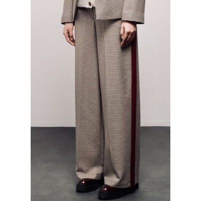 PANTALONI  WIDE LEG                     BERGOGNA/BEIGE