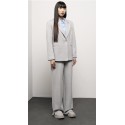 PANTALONI WIDE LEG IN FELPA GRIGIO