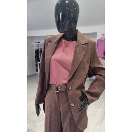 Giacca Poly Modal manica lunga dalla  vestibilità comoda sfoderata con due bottoni