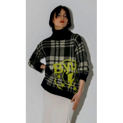 Maglia dolcevita in lana e misto mohair