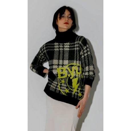 Maglia dolcevita in lana e misto mohair