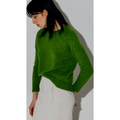 Maglia girocolla in lana merinos