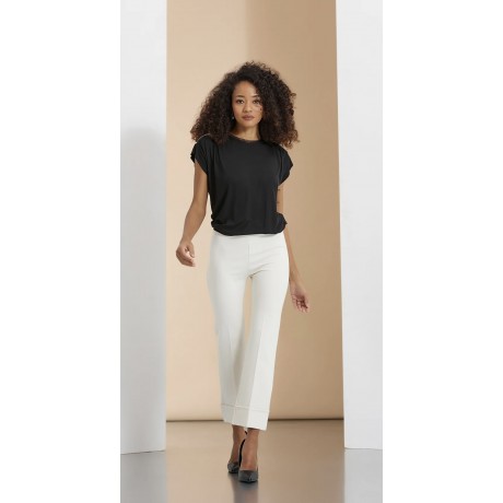 PAMELA:Pantalone con risvolto sul fondo